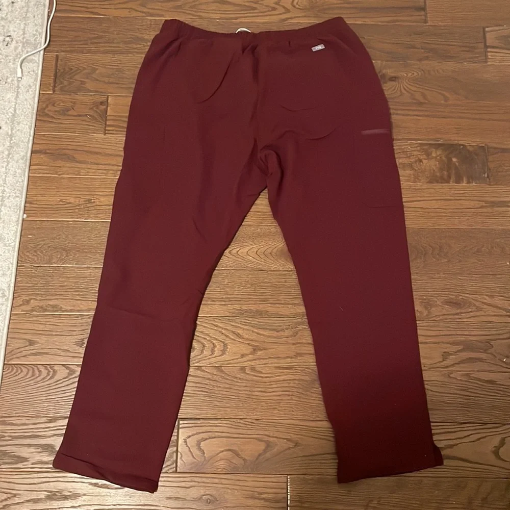 Figs Women's Burgundy Yola™ - Skinny Scrub Pants - XL / Burgundy - Picture 3 of 5